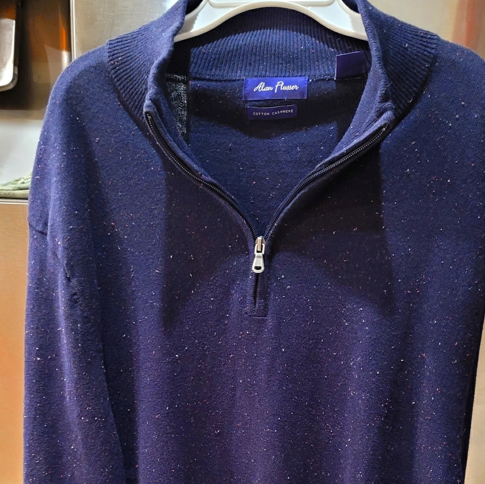 Alan Flusser mens sweater navy blue